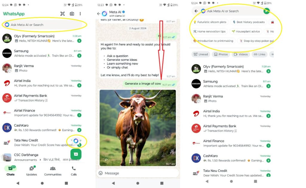 WhatsApp Meta AI: जानिए कैसे करें इसका इस्तेमाल 1