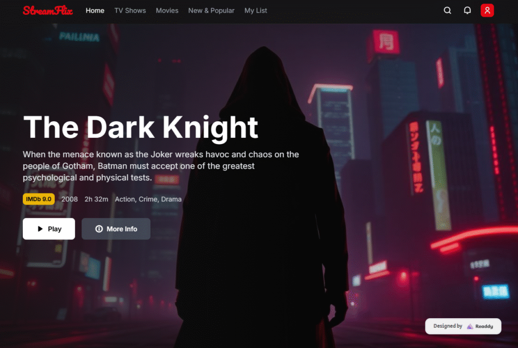 Readdy.ai AI Website Builder | मिनटों में बनाएं Netflix-स्टाइल वेबसाइट 1 Readdy.ai AI Website Builder | मिनटों में बनाएं Netflix-स्टाइल वेबसाइट 1