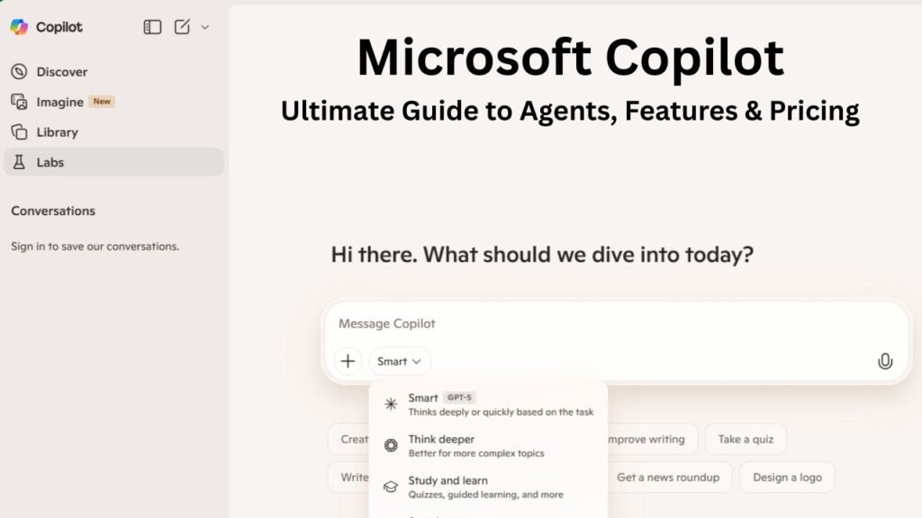 Microsoft Copilot : Guide to Agents, Pricing & Features