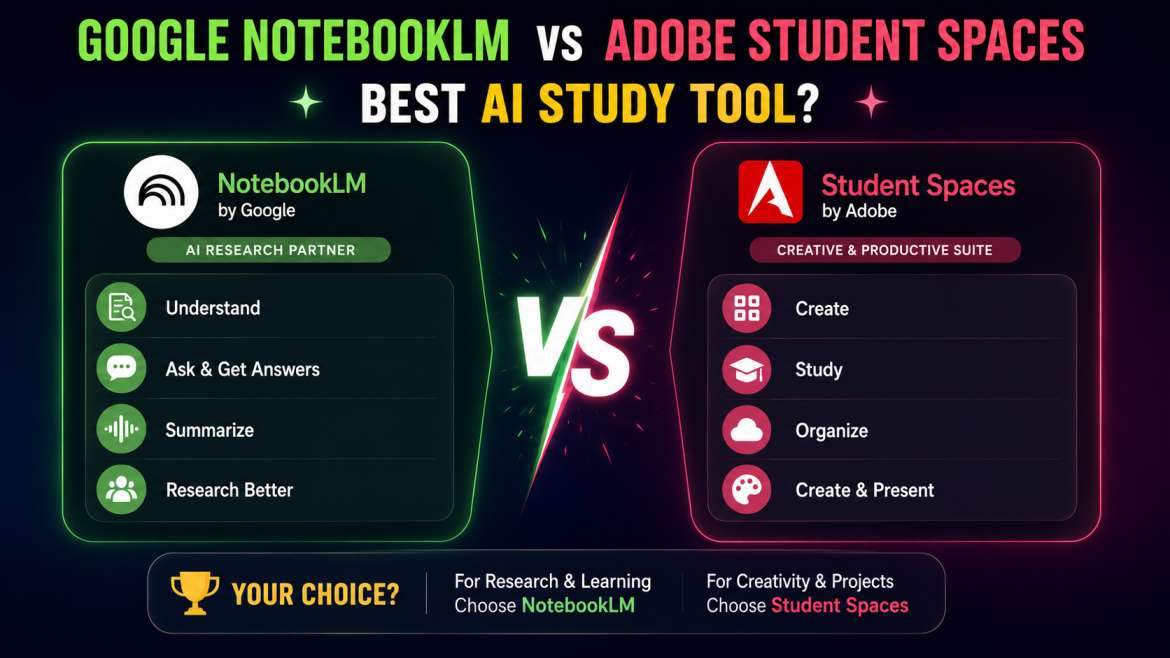 Google NotebookLM vs Adobe Student Spaces