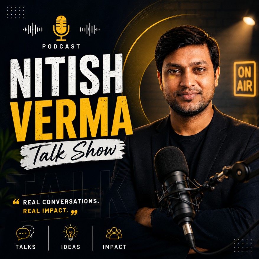 Home 19 Nitish Verma Talk Show Podcast Cover Art